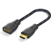 Sonero® 4k hdmi portsaver adapteris, premium high speed, hdmi a kištukas į hdmi a lizdą, paauksuoti kontaktai, dvigubas ekranavimas, medvilninis apvalkalas, 0,15 m