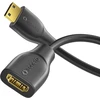 Sonero® Mini Hdmi į 4k Hdmi prievado apsaugos adapteris, Premium High Speed, Mini Hdmi C kištukas į Hdmi A lizdą, paauksuoti kontaktai, dvigubas ekranavimas, Pvc apvalkalas, 0,15 m