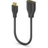 Sonero® Mini Hdmi į 4k Hdmi prievado apsaugos adapteris, Premium High Speed, Mini Hdmi C kištukas į Hdmi A lizdą, paauksuoti kontaktai, dvigubas ekranavimas, Pvc apvalkalas, 0,15 m