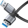 Sonero® Usb-a į Usb-a duomenų kabelis, jungiamasis kabelis, Usb kabelis tipas A, Usb 3.0, 5gb/s, space pilkas/juodas, 3,00m