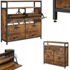 Songmics Batų spintelė atverčiama spinta Loft Vintage Retro