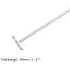 Sourcing map 10 vnt. 304 metalinių sodo stulpų, 1,2 mm x 300 mm metaliniai strypai "pasidaryk pats" amatams, motociklams, dekoravimui, sodui