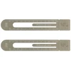 Sourcing map 2 vnt. liniuotė 12 cm metrinė žymelė spaustukas liniuotės dizainas metalinis aliuminio lydinio skalė abiejose pusėse matavimo skalės įrankis matavimui ruda