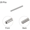 Sourcing map 20 vnt. kaištinių smeigių 1 x 12 mm, 304 nerūdijančio plieno, apvalia galvute, plokšti tvirtinimo elementai