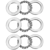 Sourcing map 3 vnt. 51106 atraminis rutulinis guolis 30 mm x 47 mm x 11 mm chromuotas plienas Abec3 vienos eilės ritinėlis