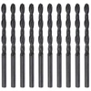 Sourcing map 6542 greitapjovio plieno spiralinis grąžtas su pilnu pagrindu, padengtas juodu oksidu, 4,3 mm, 75 mm, 10 vnt.