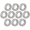Sourcing map 6801z gilios vagos sferinis vienas ženklas 12 mm x 21 mm x 5 mm chromuoto plieno guolis de, 10 vnt.