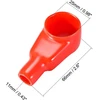 Sourcing map akumuliatoriaus gnybtai izoliuotas guminis apsauginis dangtelis raudonas juodas 11 mm x 25 mm 5 poros