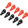 Sourcing map akumuliatoriaus gnybtai izoliuotas guminis apsauginis dangtelis raudonas juodas 11 mm x 25 mm 5 poros