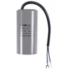 Sourcing map Cbb60 paleidimo kondensatorius su terminalo M8 sriegiu polipropileno plėvele oro kompresoriui vandens siurblio varikliui 50uf 450v ac 2 laidai 50/60hz cilindras 105 x 50 mm