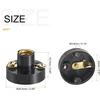 Sourcing map E10 lempos lizdo rinkinys, 3.8 V lempos lizdo sraigtinis pagrindas su E10 lempute, plastikas, varis, juodas, 15 vnt.