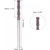 Sourcing map galinis frezos antgalis kvadratine galvute 6 mm skersmens, kietmetalio Altin danga, cnc frezavimo įrankis, 2 spiralinės briaunos, hrc55, su 6 mm kotu, 100 mm (4 col.) ilgio