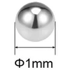 Sourcing map guolių rutuliukai 304 nerūdijantis plienas G200 preciziniai rutuliukai 0,5 mm - 1,8 mm 1 mm (1500 vnt.)