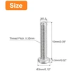 Sourcing map M1.6-0.35 x 10 mm plokščiaapvali galvutė, 100 vnt., 304 nerūdijančio plieno Phillips galvutės mašininiai varžtai, techninės įrangos tvirtinimo detalės baldų sujungimui