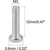 Sourcing map mašininiai varžtai plokšteliniai phillips varžtai m3 x 12 mm, 30 vnt.