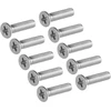 Sourcing map plokščia galvutė mašininiai varžtai phillips nerūdijančio plieno varžtai m3 x 12 mm, 50 vnt.