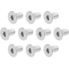 Sourcing map plokščia galvutė mašininiai varžtai šešiakampiai varžtai nerūdijantis plienas 304 tvirtinimo varžtai m6 x 12 mm, 10 vnt.