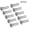 Sourcing map plokščia galvutė mašininiai varžtai phillips nerūdijančio plieno varžtai m3 x 12 mm, 50 vnt.