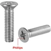 Sourcing map plokščia galvutė mašininiai varžtai phillips nerūdijančio plieno varžtai m3 x 12 mm, 50 vnt.