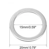 Sourcing map plokščios poveržlės varžtams 14 mm x 20 mm x 0.8 mm 304 nerūdijančio plieno, 20 vnt.