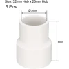 Sourcing map pvc movos patefonas patefono vamzdžio adapterio jungtis 32 mm x 25 mm, 5 vnt.