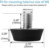 Sourcing map reguliuojamos baldų kojelės namų baldams reguliuojamos pasvirusios išlyginimo kojelės grindų apsauga m6 x 10 x 20 mm, 16 vnt.