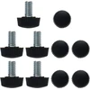 Sourcing map reguliuojamos kojelės M6 x 10 x 16 mm reguliuojamas lygintuvas, apsauga kėdės kojoms, 10 vnt.