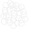 Sourcing map silikoniniai o-žiedai vmq sandariklis 18 mm išorinis skersmuo 15 mm vidinis skersmuo 1.5 mm plotis, 30 vnt., balti