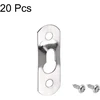 Sourcing map skylės formos pakabinimo plokštelė - vienos skylės kabliukai paveikslų rėmams su varžtais 37 mm x 13 mm, 20 vnt.