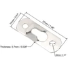 Sourcing map skylės formos pakabinimo plokštelė - vienos skylės kabliukai paveikslų rėmams su varžtais 37 mm x 13 mm, 20 vnt.