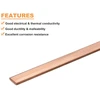 Sourcing map Varinė plokščia juosta, 2 mm storio x 12 mm pločio x 200 mm ilgio varinė strypo guolio plokštė elektrai