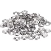 Sourcing map žvaigždinių fiksavimo poveržlių rinkinys, 100 vnt., M4, 3,3 mm vidinis skersmuo, 12 mm išorinis skersmuo, vidiniai dantukai, fiksavimo spaustukas, 304 nerūdijantis plienas