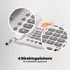 Spc Office Id 2 - laidinis telefonas su apšviestu ekranu, 4 tiesioginiai ir 10 netiesioginių atminties numerių, 2 skambučio lygiai, skambintojo id, šviesos signalas, laisvų rankų funkcija, montuojamas ant stalo arba sienos - baltas