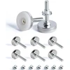 Lova Spdycess 8 vnt. M8 x 35 mm reguliuojamos baldų kojelės, reguliuojamos apvalios išlyginimo kojelės, reguliuojamo aukščio išlyginimo kojelės su 8 vnt. 4 taškų lizdinėmis veržlėmis, spintelėms, stalams, lovoms, kojoms