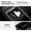 Spigen Tesla Model Y (~2024) Model 3 (2021-2023) centrinės konsolės organizeris porankio atramos priedai, skirti Tesla Model Y (~2024) ir Model 3 2021-2023 su Smooth Slide technologija - Carbon Edition