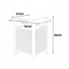 Stalas metalinis stačiakampis 57 x 858 x 76 cm