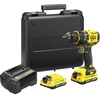 Stanley Fatmax 18v 2 greičių akumuliatorinis gręžtuvas-suktuvas Sfmcd720d2k (2.0ah, maks. sukimo momentas 80 Nm, bešepetėlinis variklis su pilnai metaline pavara, Led lemputė, 2 akumuliatoriai, įkroviklis, diržo spaustukas ir dėklas)