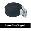 Starjoy Tvirtinimo diržas 2 m x 2,5 cm, 4 vnt. tvirtinimo diržų rinkinys, maksimali apkrova 250 kg (juodas)