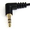 Startech.com 3 pėdų plonas 3,5 mm stačiu kampu stereo garso kabelis - m/m