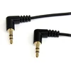 Startech.com 3 pėdų plonas 3,5 mm stačiu kampu stereo garso kabelis - m/m