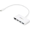 Startech.com 3 prievadų usb 3.0 šakotuvas plius gigabitinis ethernet – usb-c – baltas – usb šakotuvas su gbe – usb c šakotuvas – usb type-c šakotuvas – usb 3 šakotuvas