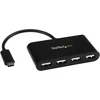 Startech.com 4 prievadų usb-c šakotuvas - mini šakotuvas - usb c į 4x usb-a - usb 2.0 šakotuvas - usb type c šakotuvas - usb c į usb šakotuvas