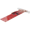 Startech.com Dual M.2 Pcie adapterio plokštė, Pcie x8/x16 į Dual Ahci arba Nvme M.2 Ssd, Pci Express 4.0, 7.8gb/s vienam diskui, reikalingas bifurkavimas - suderinama su Windows/linux (dual-m2-pcie-card-b)
