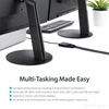 Startech.com usb-c į dvigubą hdmi adapterį, usb type-c multi-monitorius mst šakotuvas, dvigubas 4k 30hz/1080p 60hz hdmi nešiojamojo kompiuterio ekrano plėtiklis / skirstytuvas, ypač ilgas integruotas kabelis, tik windows (mstcdp122hd)
