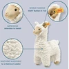 Steiff 069543 originalus pliušinis žaislas lama soft cuddly friends leandro, minkštas žaislas apie 29 cm, firminis pliušinis mygtukas ausyje, minkštas draugas kūdikiams nuo gimimo, kreminės spalvos