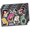 Sticky Studio Princesės Disney lipdukai dviračiui Mix 8 vnt.