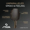 Stiga Pro Carbon+ Cybershape stalo teniso raketė, 5 žvaigždučių profesionali stalo teniso lazda su šešiakampio formos galvute puolantiems žaidėjams