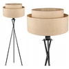 Stilingas pastatomas grindų šviestuvas Loft Tripod 165cm su dvigubu Boho gaubtu