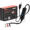Stiprintuvas Drivergenius Audioxfer | usb garso įrašymo įrenginys – garsas iš kasečių, vinilo, md ir daugiau per 3,5 mm/rca prievadus muzikos mylėtojams ir tinklalaidžių kūrėjams | suderinamas su pc, mac ir linux (2 vienetai pakuotėje)