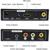 Stiprintuvas Hdmi arc garso ištraukėjas, amanka digital hdmi arc į spdif coaxial optical rca l/r stereo output 3.5 mm 192 khz dac konverteris optical digital hdmi audio to analog for tv dvd ps4 blu-ray etc